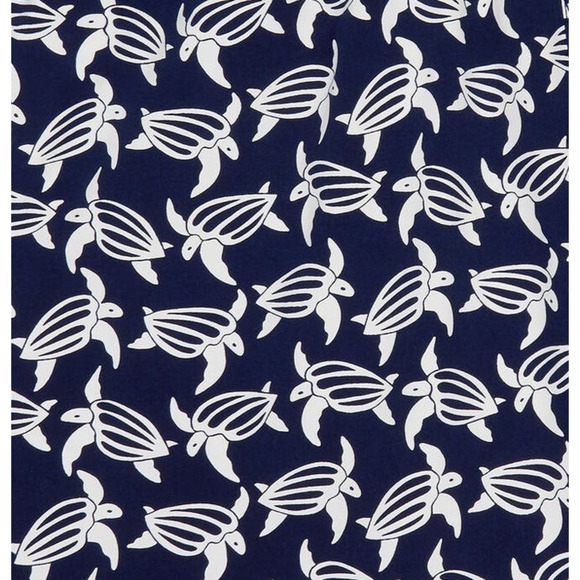 Tom And Teddy $100 XL Navy Blue White Turtle Elastic Waist Swim Trunk With Liner - Picture 4 of 14